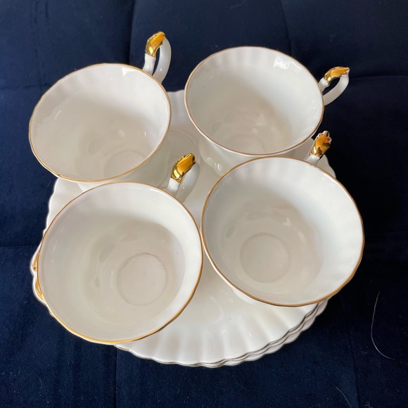 Royal Albert Val D’ teacups on bottom plate sets / snack sets/ Hostess Set - Picture 3 of 3